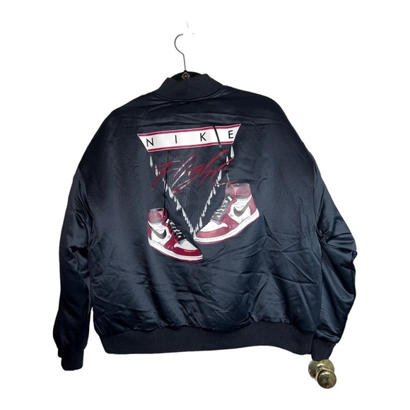 NWT JORDAN Flight Renegade Lost and Found Black Bomber Jacket Sz S - Picture 1 of 14